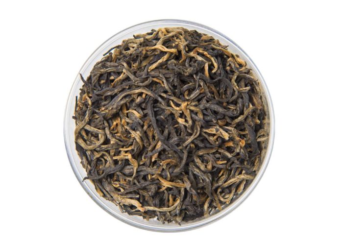 Organic Loose Leaf Black Tea Caddy filled with Organic Golden Yunnan Chinese Tea