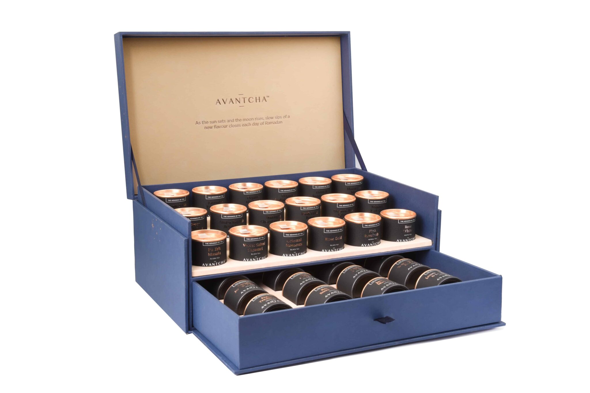 Ramadan Tea Collection - a handcrafted luxury tea gift box filled with 30 loose leaf flavoured teas
